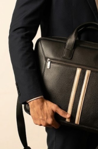 100% genuine pebbled leather in deep onyx black finish