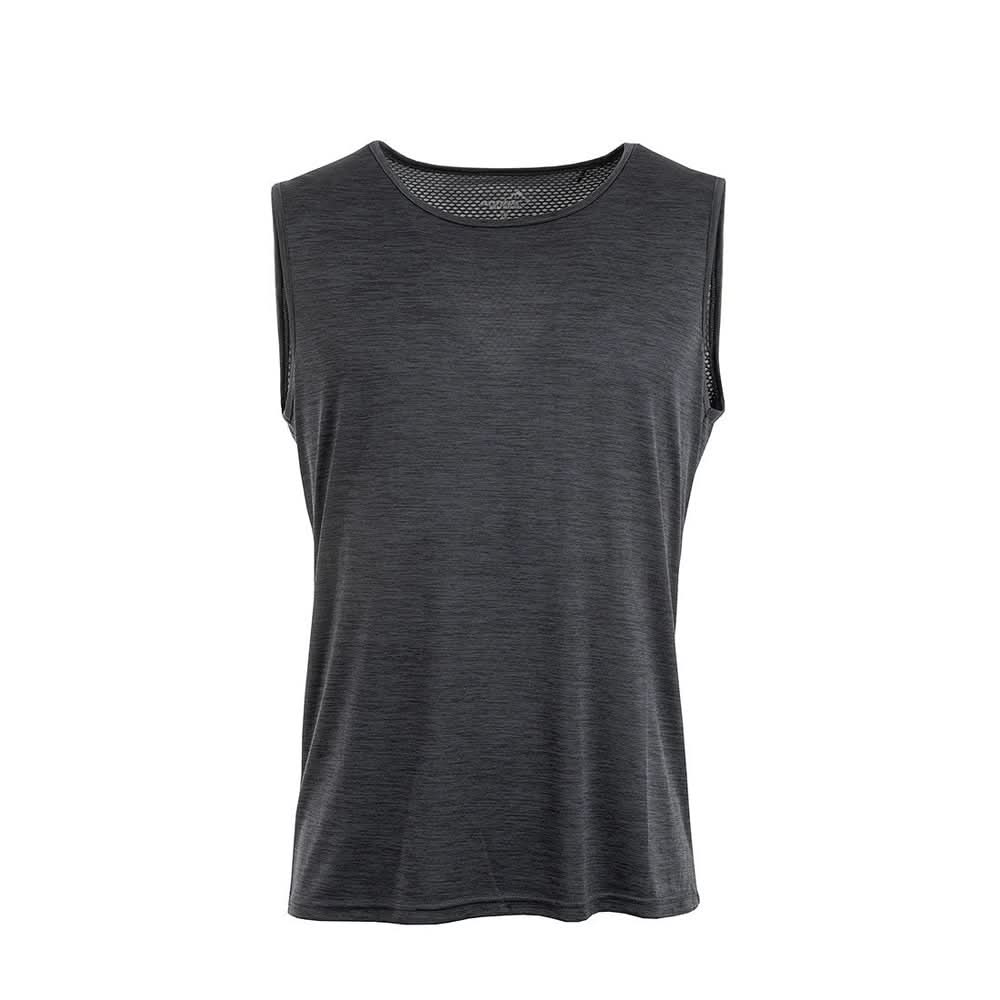 OFMOWS Action Training Tank Top Men Black Mélange | Breathable Workout Top