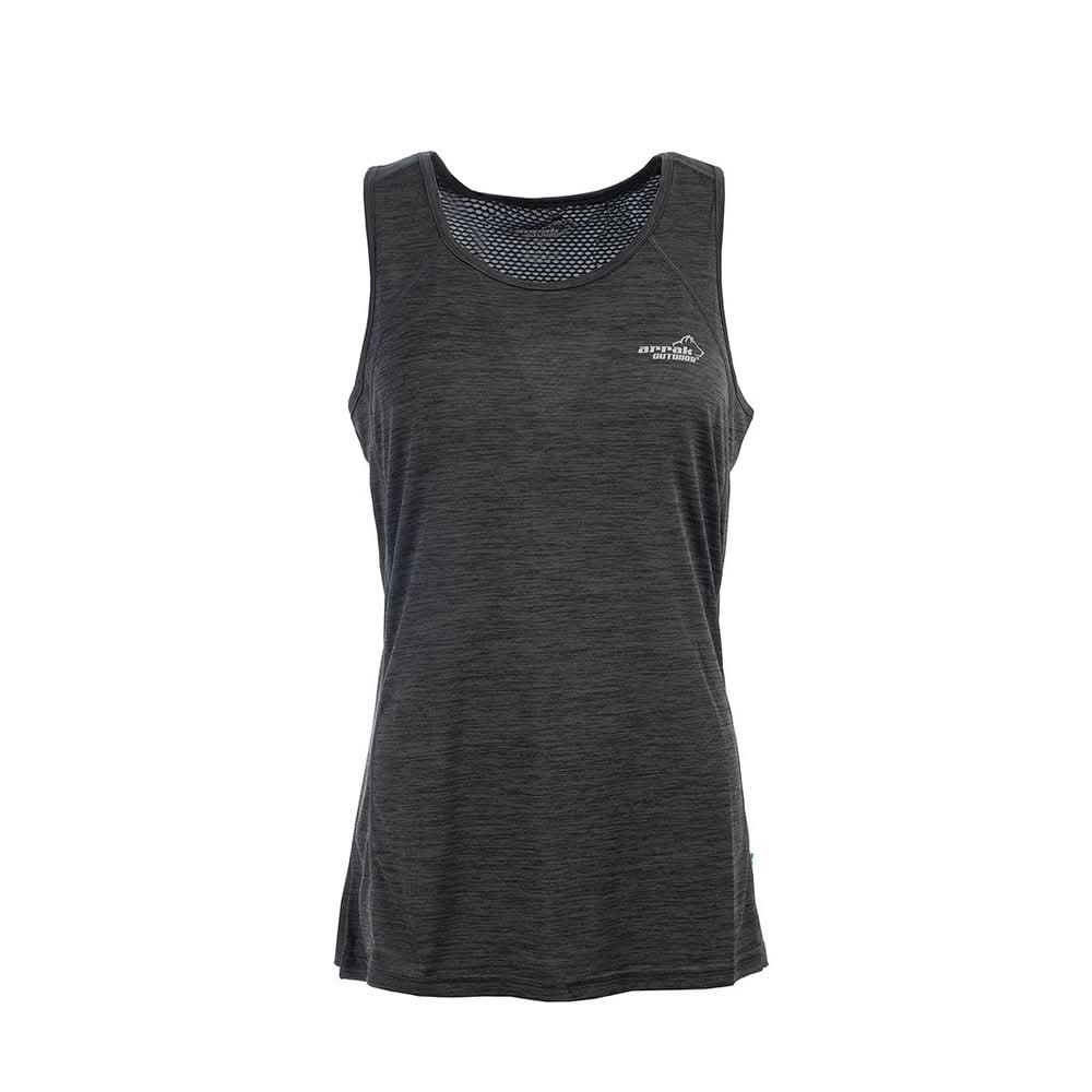 Test Product --- OFMOWS Action Training Tank Top Women Black Mélange | Quick-Dry Workout Top