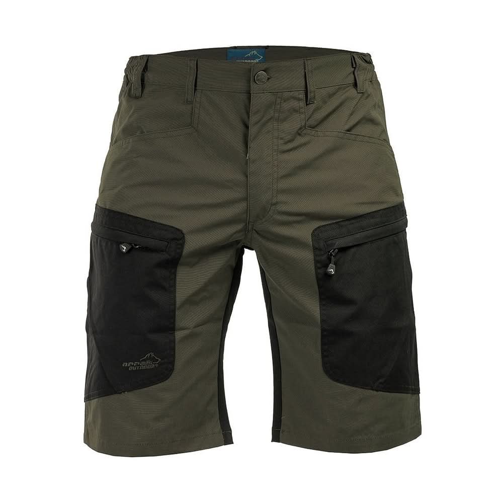 OFMOWS Active Stretch Shorts Men Olive | Outdoor Shorts