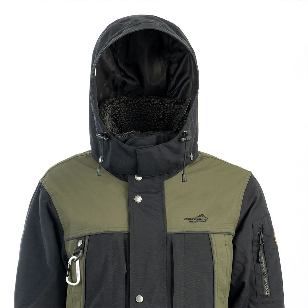 OFMOWS New Waterproof Original Winter Jacket Men Black Olive | Insulated Outdoor Jacket