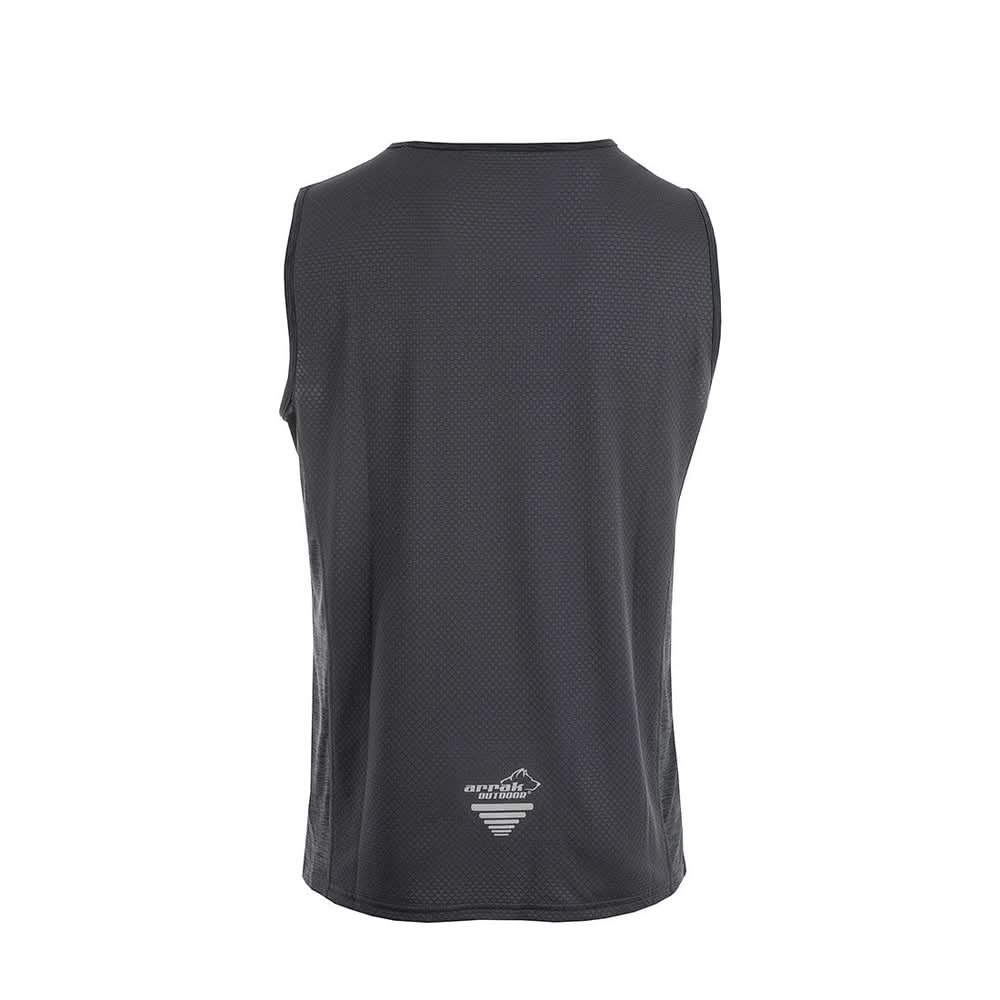 OFMOWS Action Training Tank Top Men Black Mélange | Breathable Workout Top